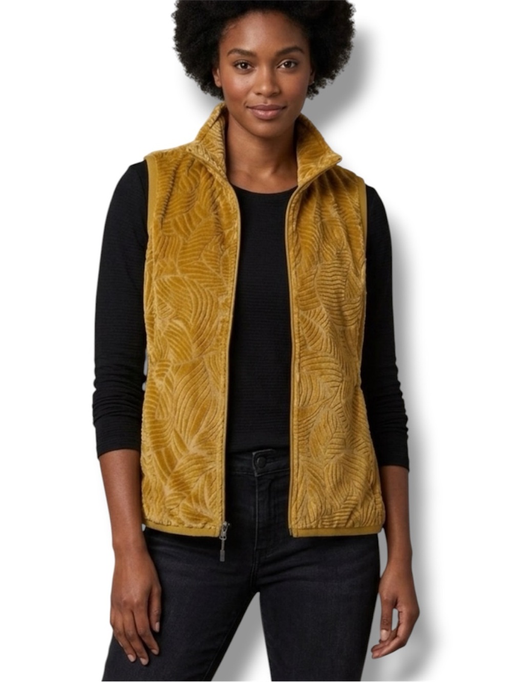 Royal Robbins Vintage Y2K Vest "Plush Feel" Golden Leaf Fleece Size Small EUC